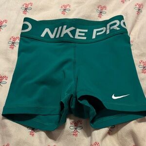 Nike Pro Teal Athletic Compression Shorts